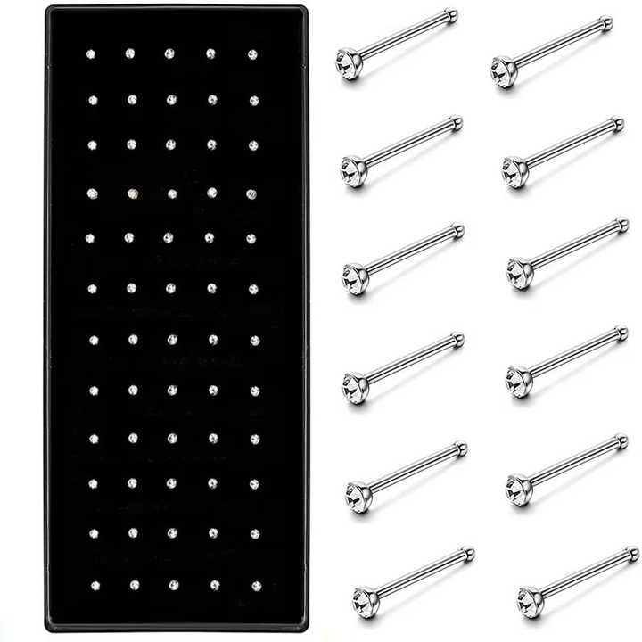 Hot Sale Diamond Fashion Nose Studs Titanium Steel Nose Ring Body Piercing Jewelry