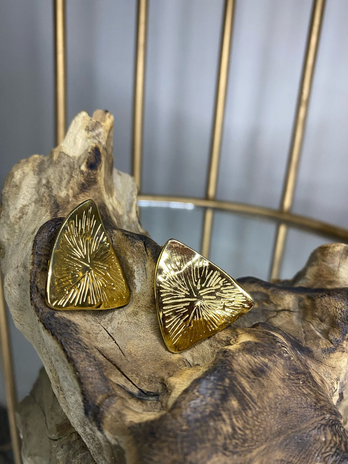 Stainless Steel Triangle Earrings