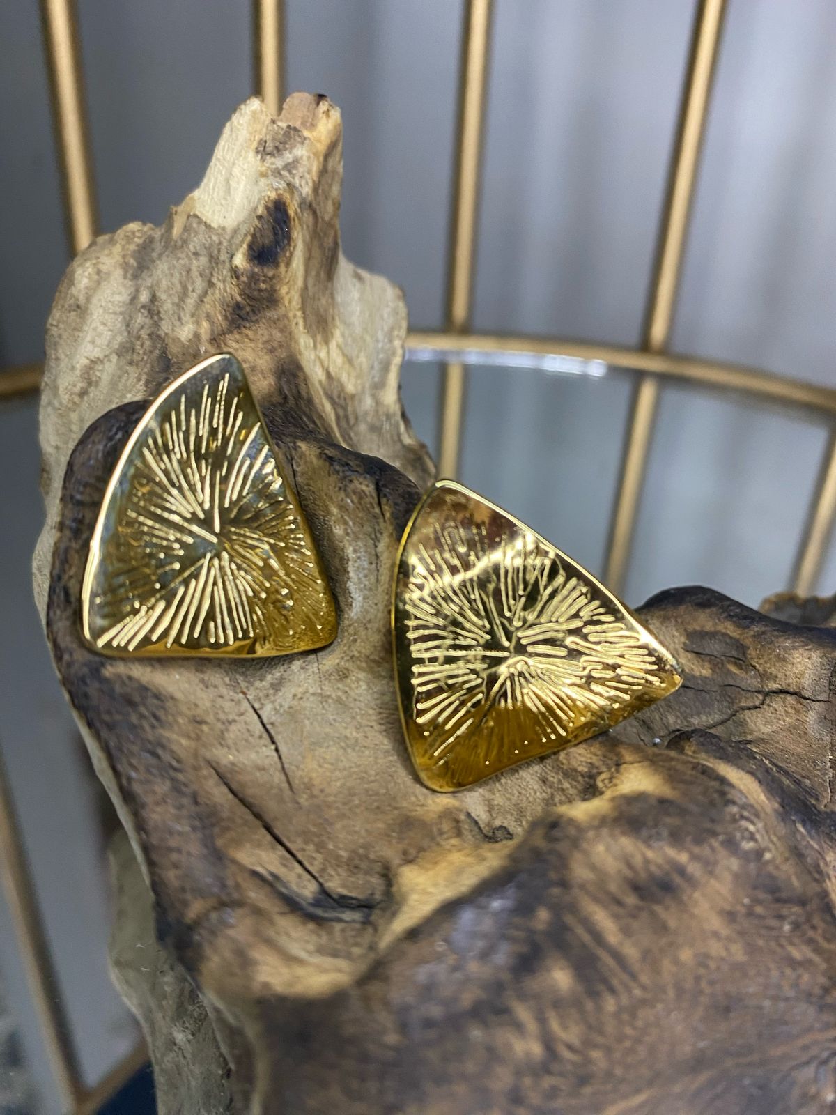 Stainless Steel Triangle Earrings