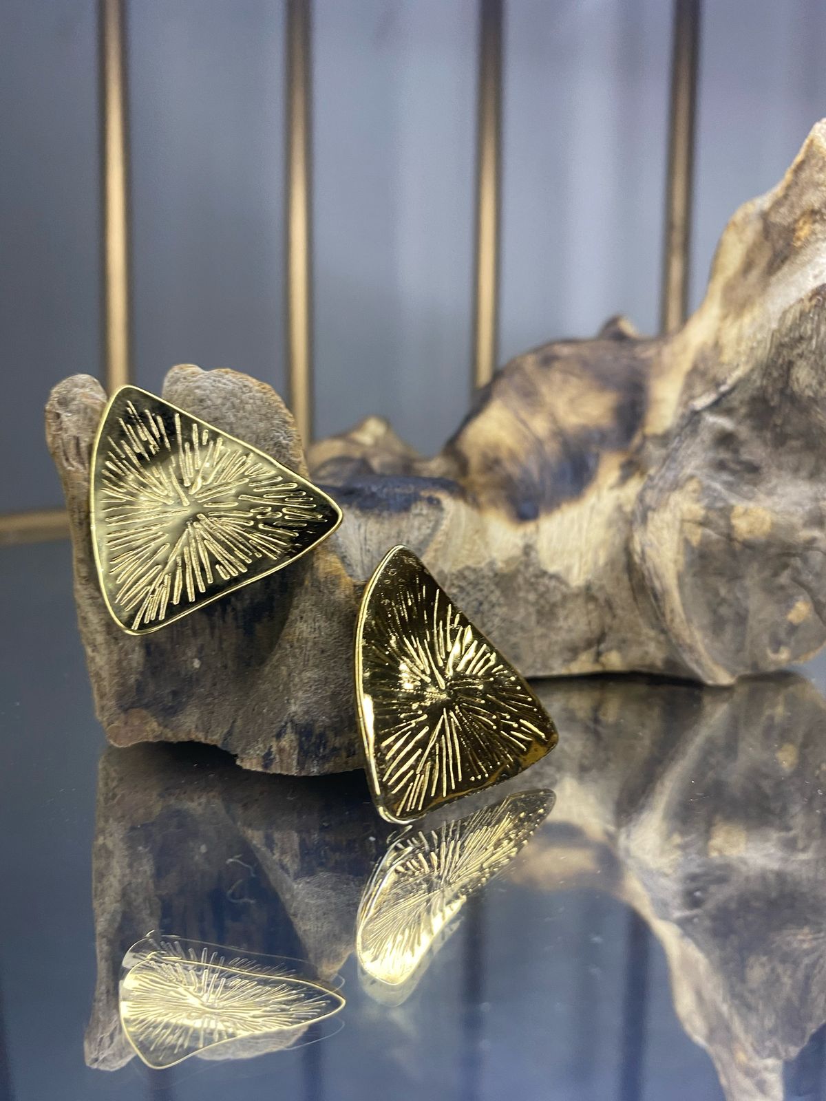 Stainless Steel Triangle Earrings