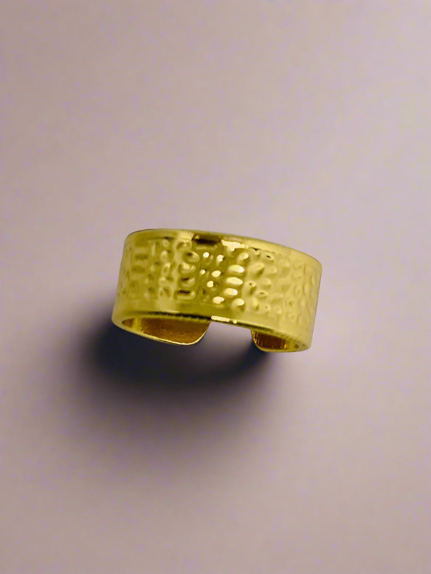 Stainless Steel Ring for Women, Adjustable Open Ring, Fine Statement Fashion Jewelry