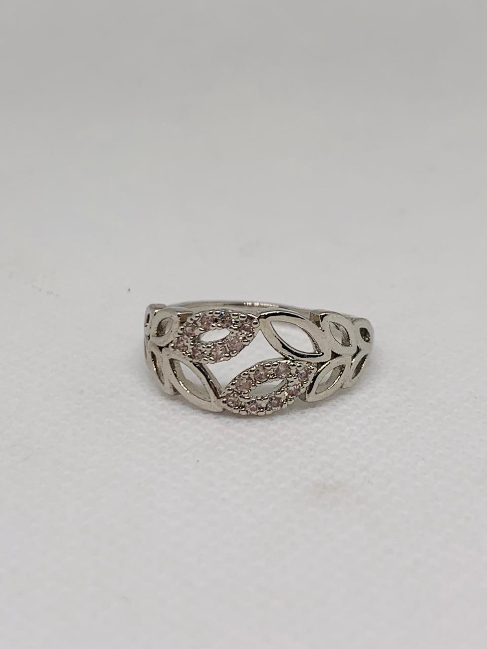 Simulated Sparkling Silver Cluster Ring Gift for Women – Statement Piece