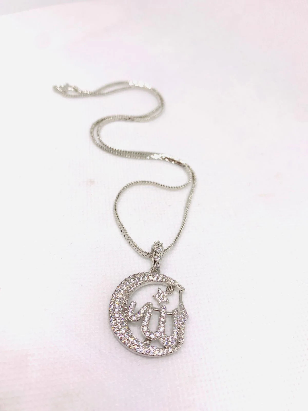 Zirconia Gold Plated Calligraphy Allah Pendent