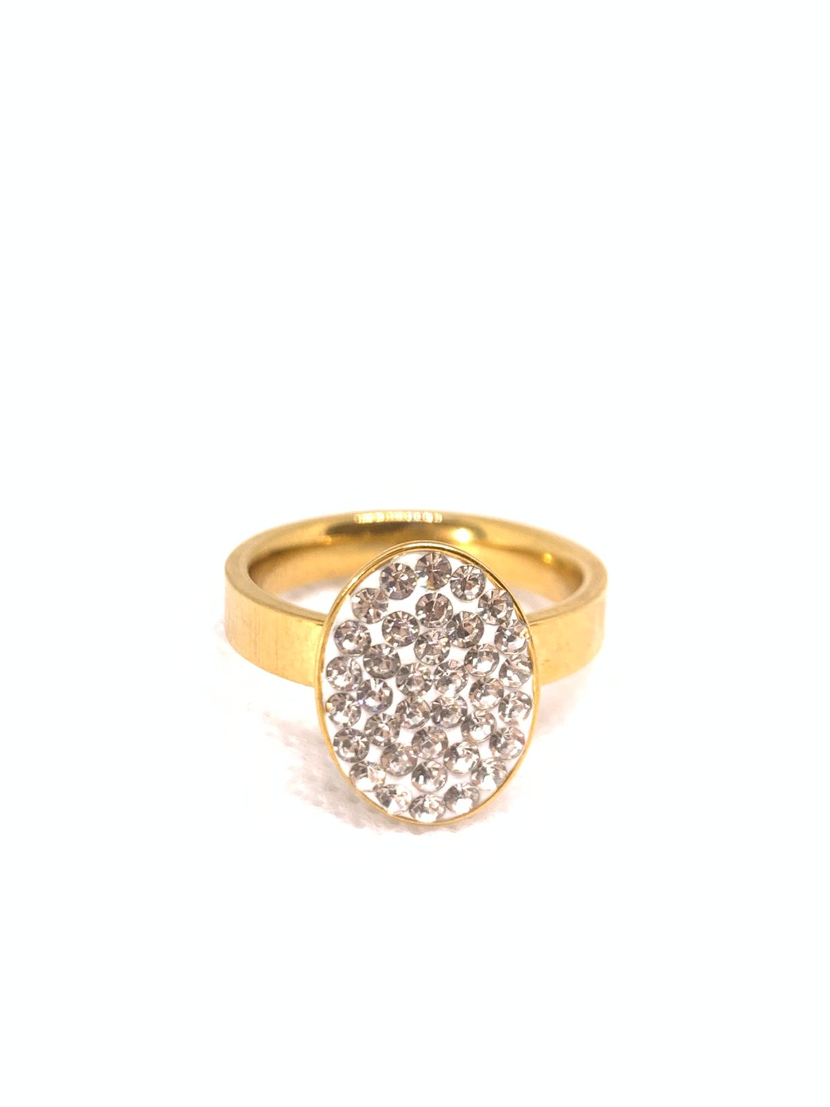 Stainless Steel Ring with stones Cross-border Hot Selling Titanium Steel Ring Female