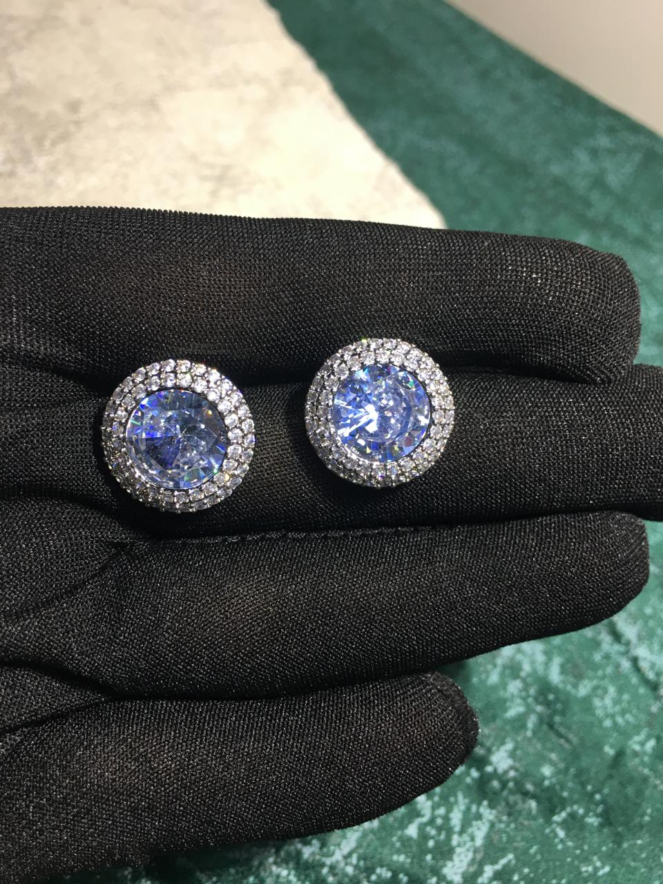 2pcs/set High Quality Round Zircon Jewelry Set Necklace and Earrings