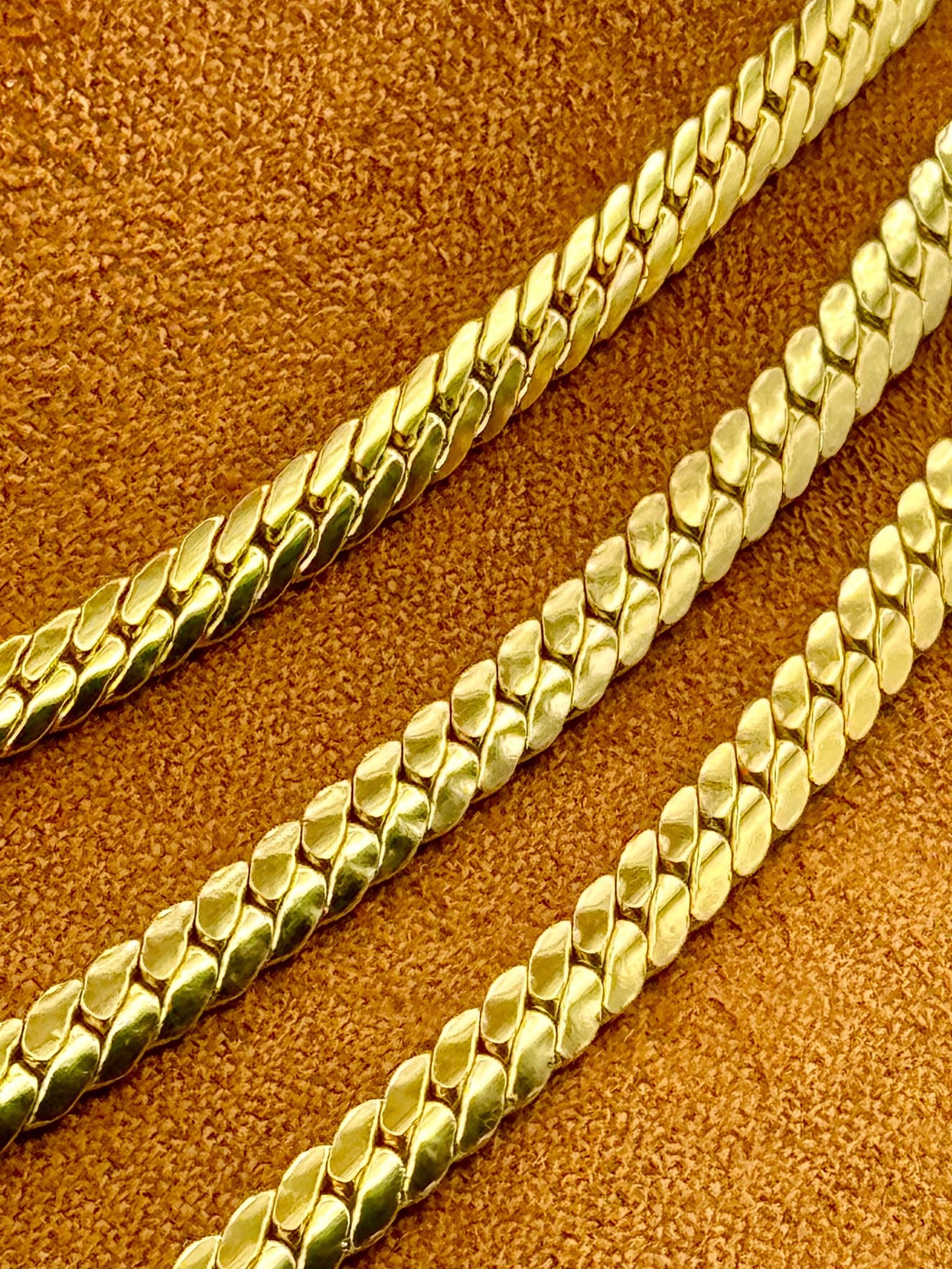 Curb Gold Chain and Bracelet Stainless Steel for Men and Women
