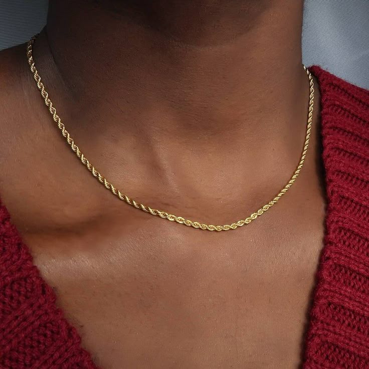 Elegant Stainless Steel Rope Chain Twisted