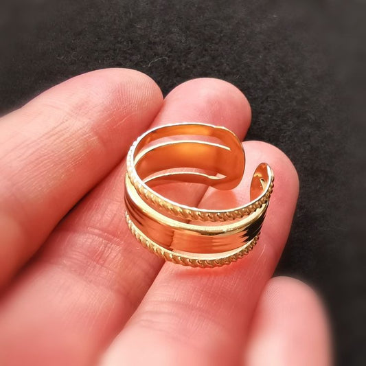 Trendy Finger Charm Accessory 18K Gold Plated Simple Rings For Women Girl Engagement Wedding Fashion Jewelry Anillos Wholesale