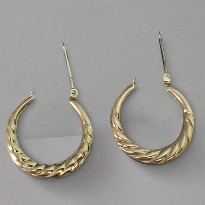 Gold-plated Small Twist Hoop Earrings