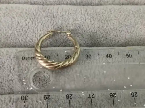 Gold-plated Small Twist Hoop Earrings
