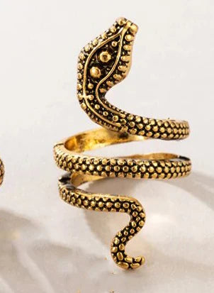 Antique Golden Snake Rings - Adjustable Rings