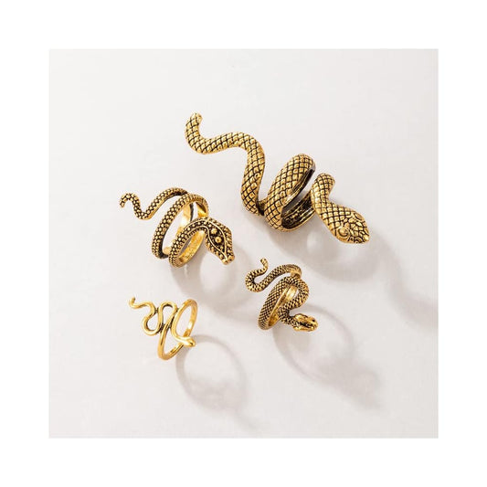 Antique Golden Snake Rings - Adjustable Rings