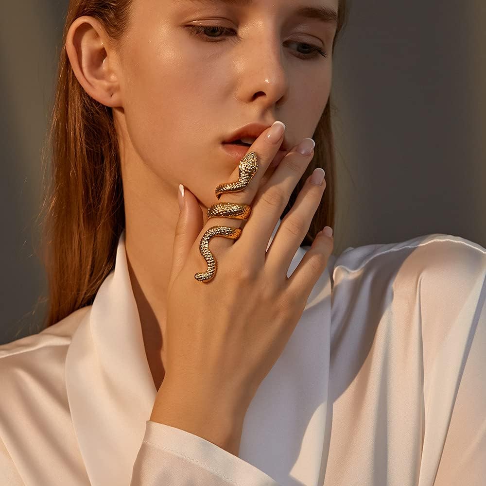 Antique Golden Snake Rings - Adjustable Rings