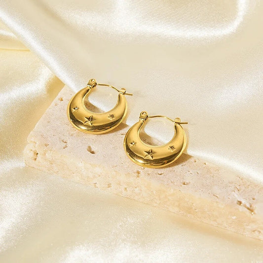 Star Earrings Stainless Steel