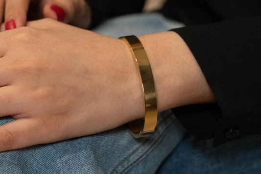 Gold Plated Plain Bracelet for Girls and Boys