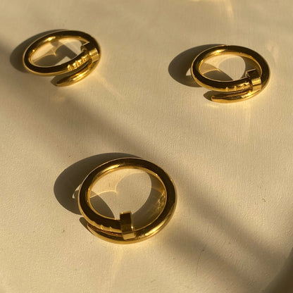 Stainless steel Nail Bracelet and Ring Set