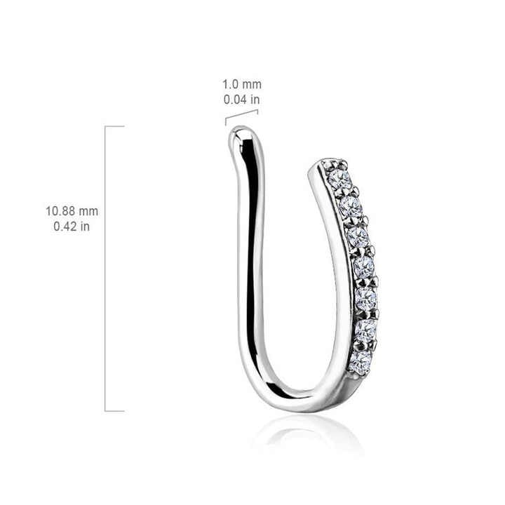 New Trend Fashion U Shape With Diamonds Without Piercing Wear Nose Ring Nose Studs