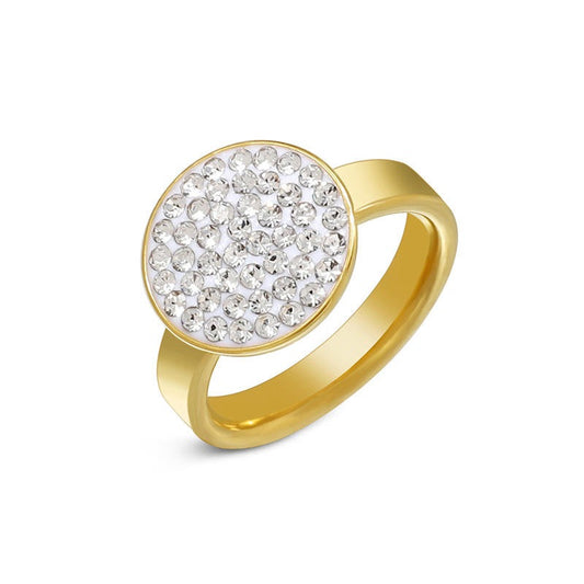 Stainless Steel Ring with stones Cross-border Hot Selling Titanium Steel Ring Female
