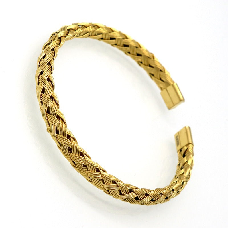 HC Adjustable Wire Rope Bracelet Stainless Steel 8mm Bangle Set Ladies Men
