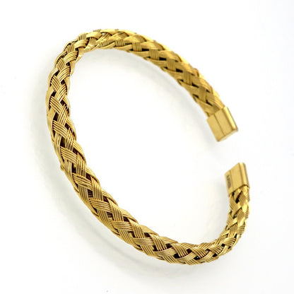 HC Adjustable Wire Rope Bracelet Stainless Steel 8mm Bangle Set Ladies Men
