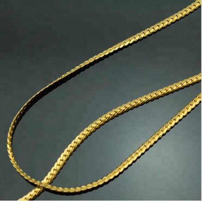 Curb Gold Chain and Bracelet Stainless Steel for Men and Women