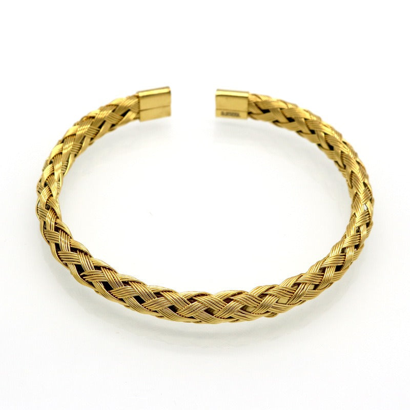 HC Adjustable Wire Rope Bracelet Stainless Steel 8mm Bangle Set Ladies Men