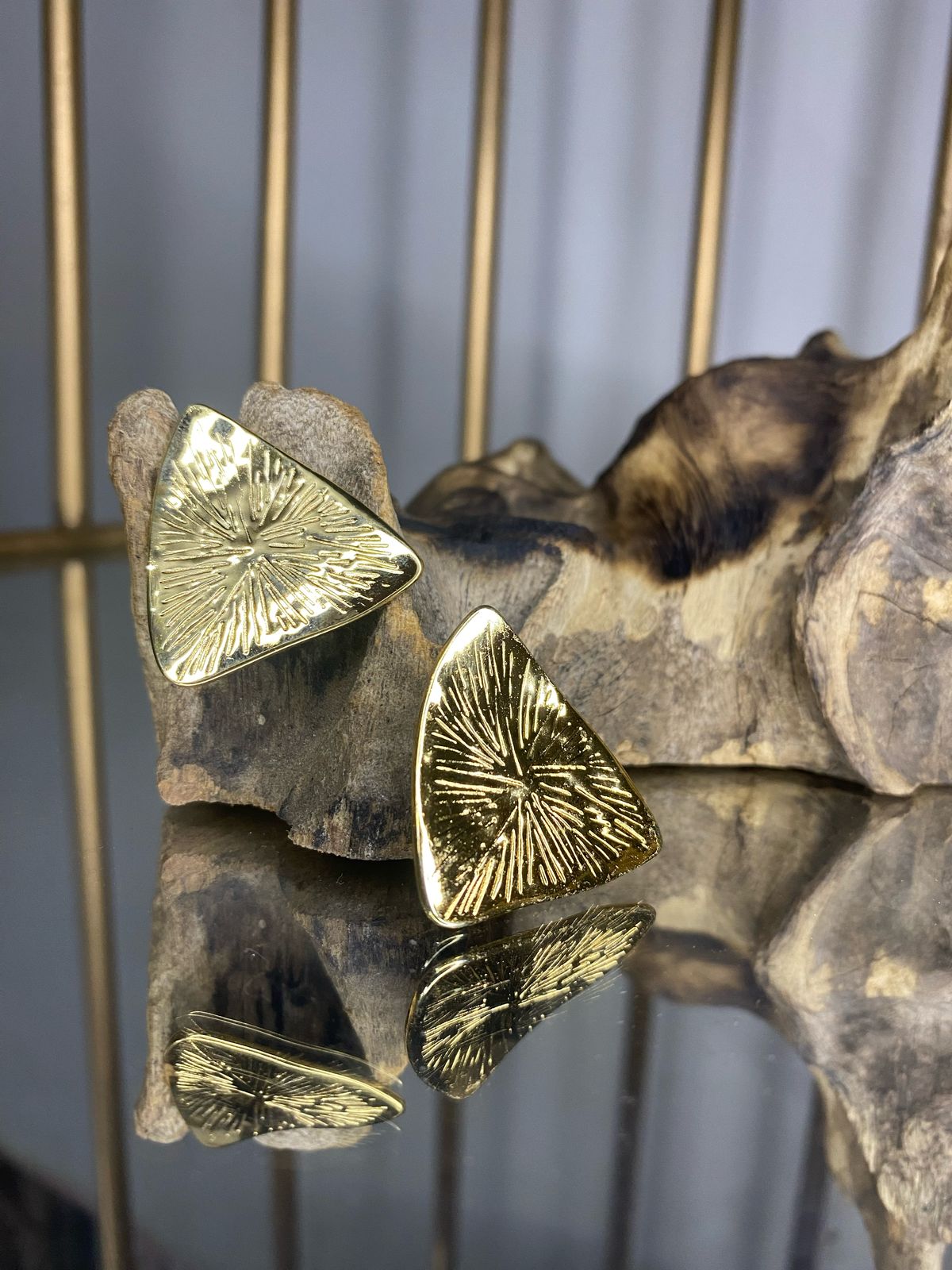 Stainless Steel Triangle Earrings