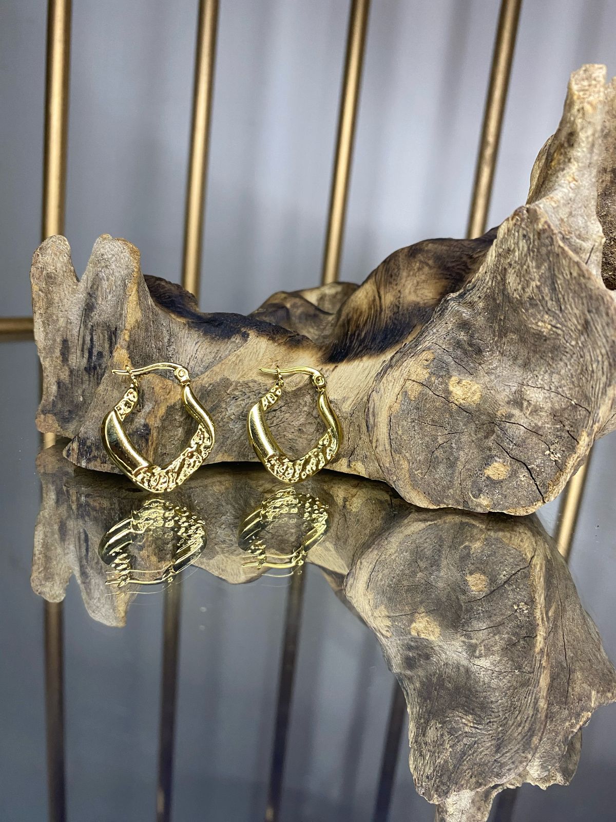Square Shape Stainless steel Hoop Earrings