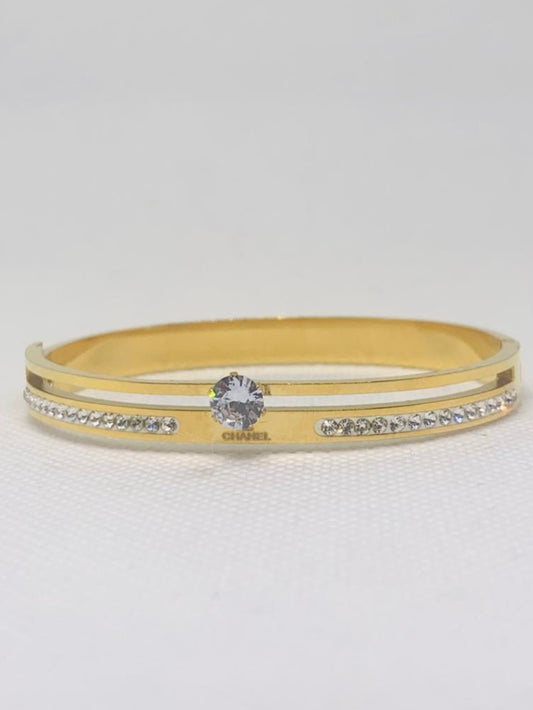 Luxury Rhinestone Stainless Steel Bangles Bracelet