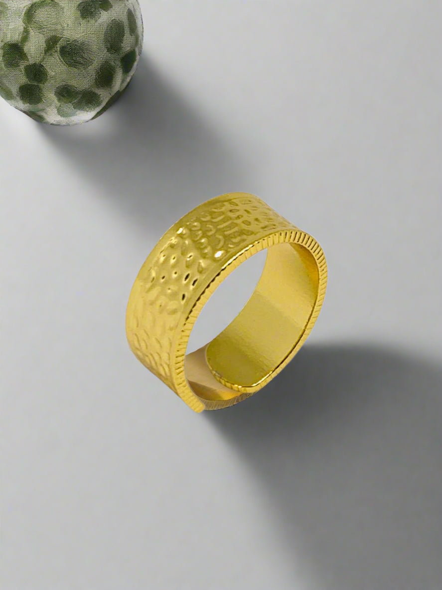 Stainless Steel Ring for Women, Adjustable Open Ring, Fine Statement Fashion Jewelry