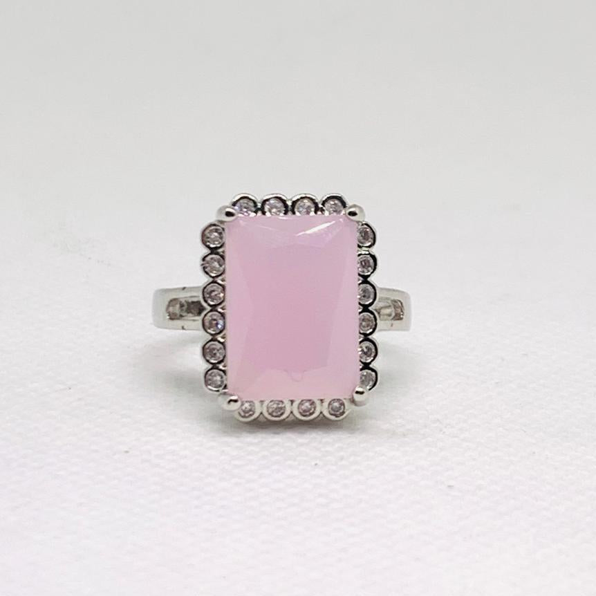 Band Rings Vintage Nickel silver Gemstone Wedding Party Rings for Women