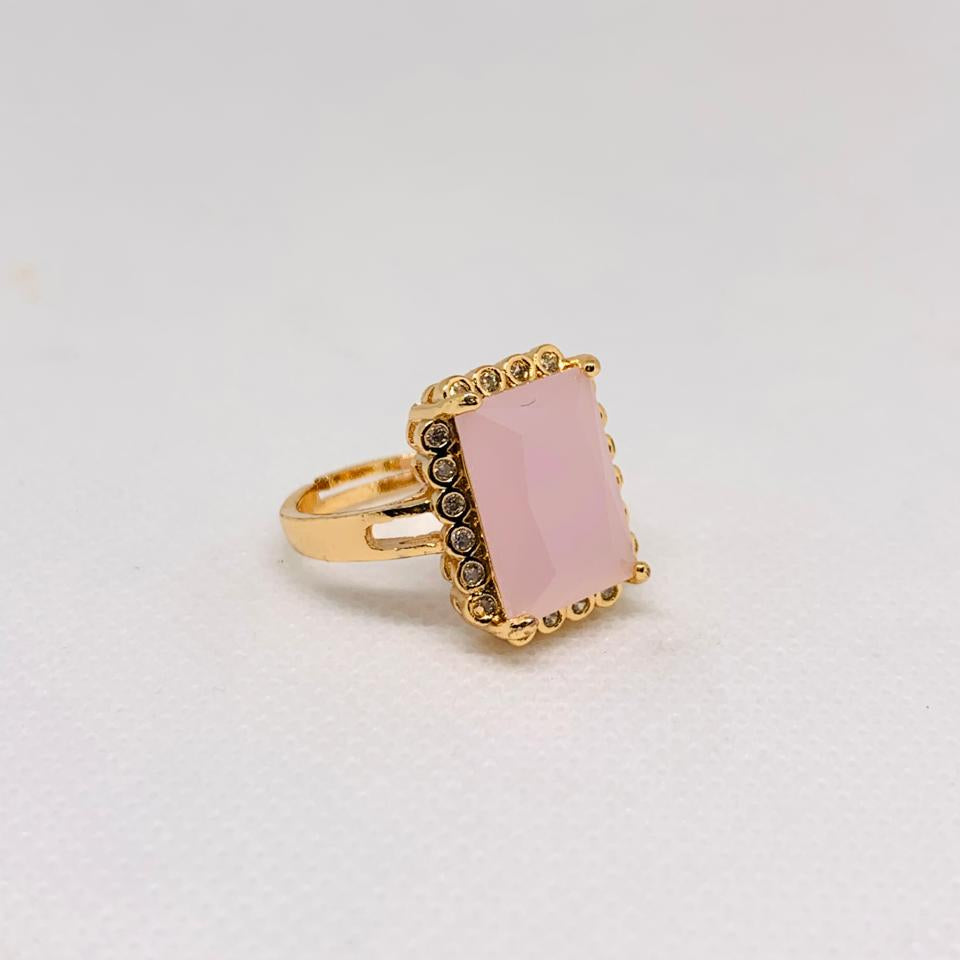 Band Rings Vintage Nickel silver Gemstone Wedding Party Rings for Women