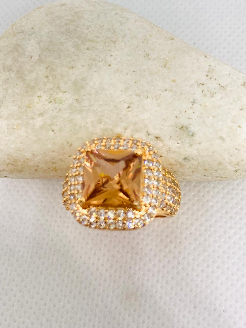 Ruby Jewelry Style Ring: Yellow Gold Plated Hip Hop Ring for women's Wedding and Fashion Ring