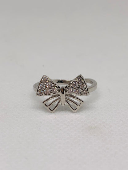 Simulated Sparkling Silver Cluster Ring Gift for Women – Statement Piece