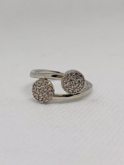 Simulated Sparkling Silver Cluster Ring Gift for Women – Statement Piece