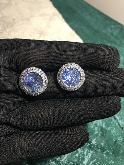 2pcs/set High Quality Round Zircon Jewelry Set Necklace and Earrings