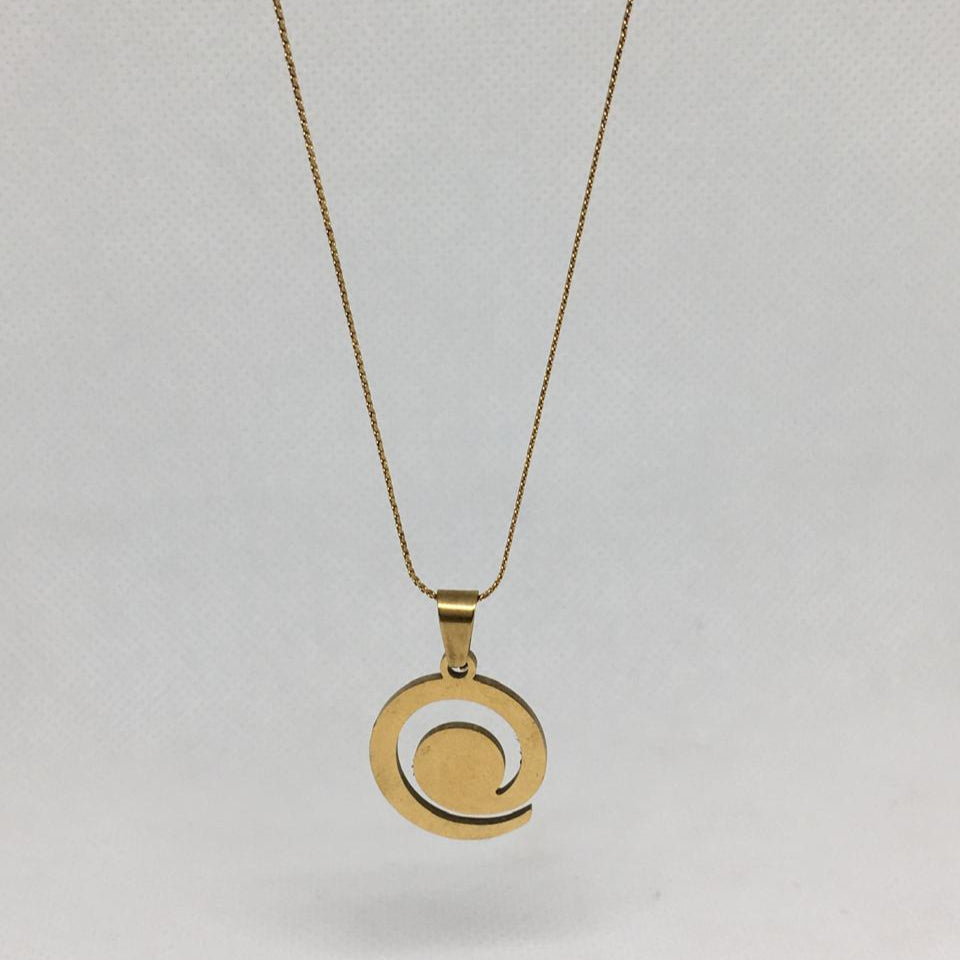 Sleek Swirl Thai Stainless Steel Pendant Chain | Cyclone Tornado Turbulence Jewelry