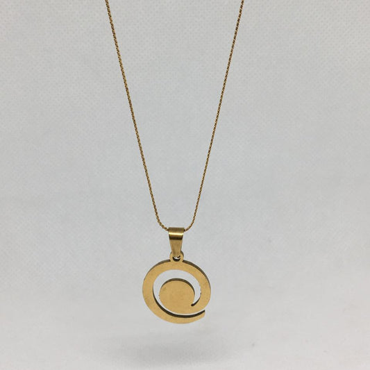 Sleek Swirl Thai Stainless Steel Pendant Chain | Cyclone Tornado Turbulence Jewelry