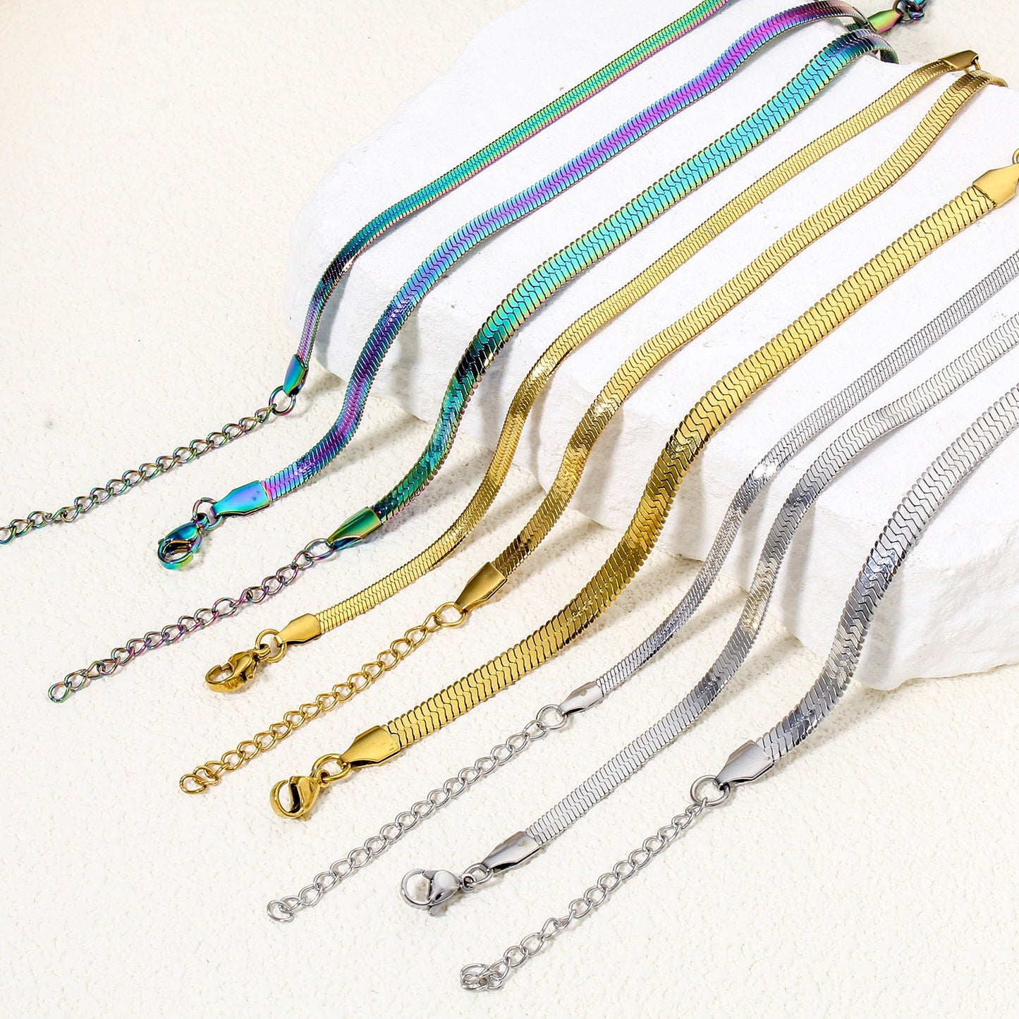 Golden Snake Chain & Bracelet Set