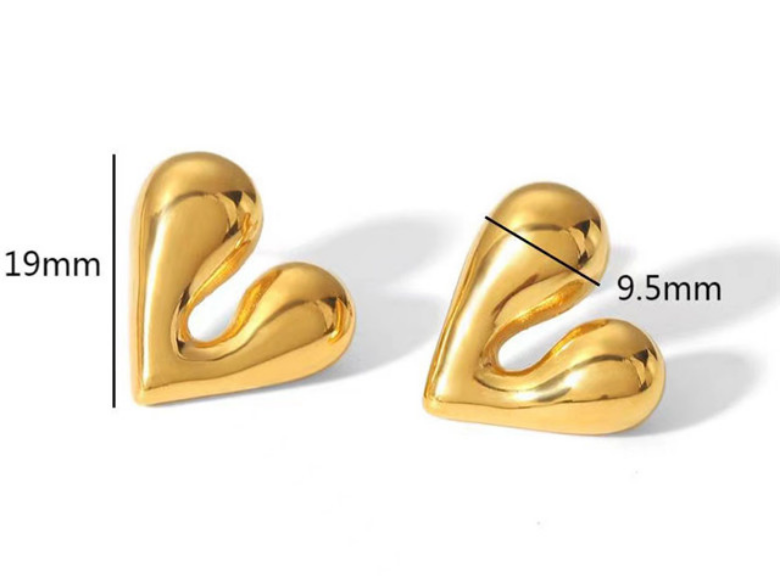 Luxury Design Irregular Heart Earrings