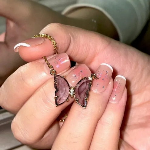 Trendy Colorful Butterfly Necklaces For Women Crystal Butterfly Pendant