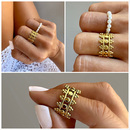 Gold Ring, Fashion Statement Ring, Handmade Jewelry, Gifts for Women