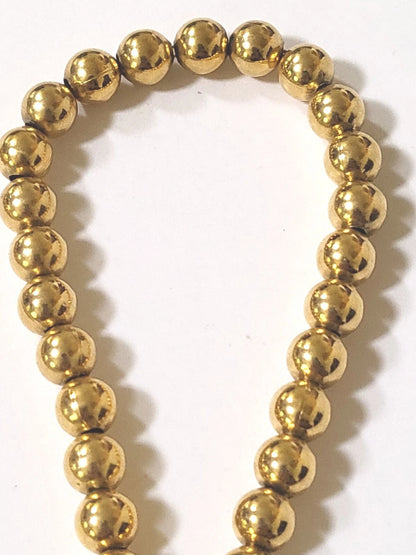 18K Stainless Steel Gold Ball Bracelates with Elastic